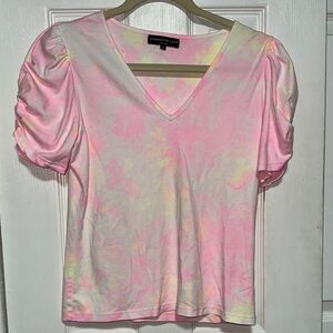 Generation Love Pastel Tie-Dye V-Neck Top